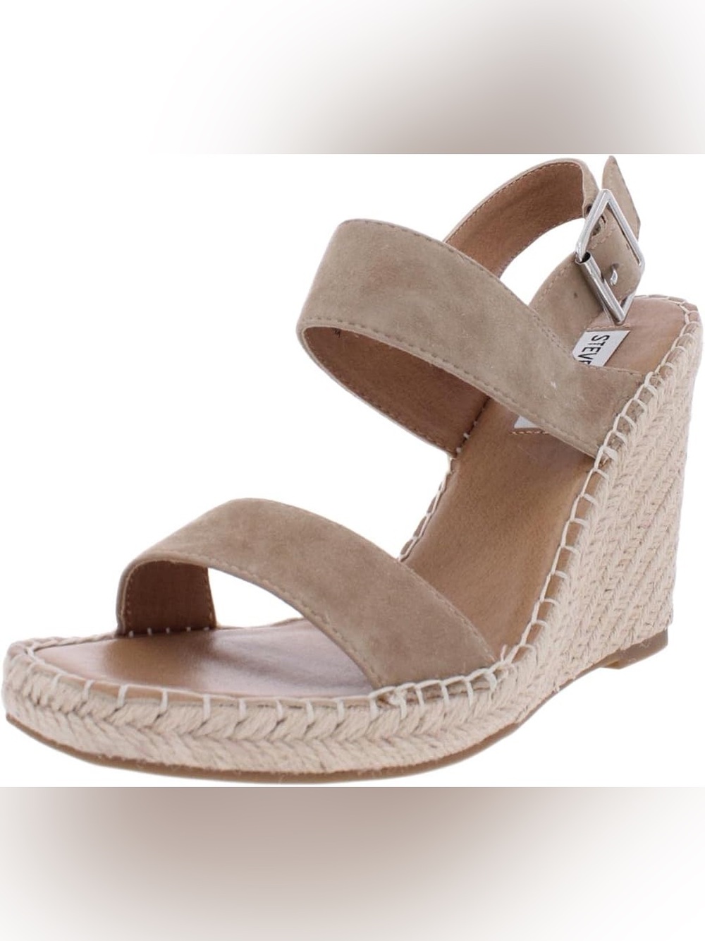 Steve Madden Uri Tan Suede Espadrille Wedge Sandals Size 8